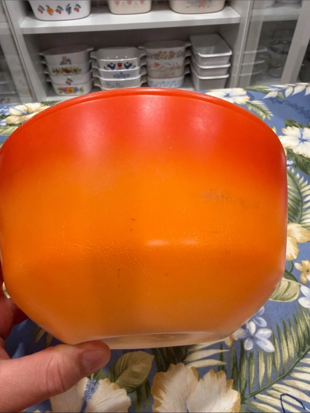 Fire King Orange to Yellow Ombre Mixing Bowl